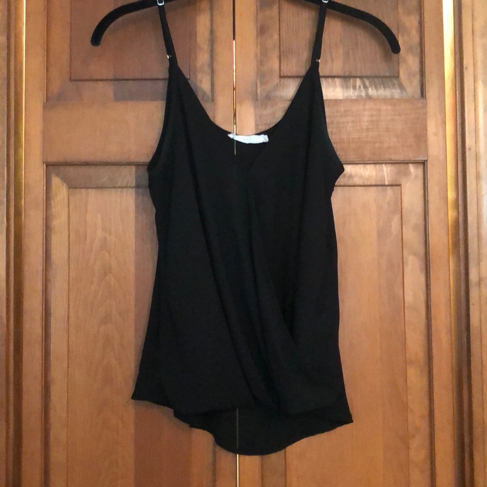 Black polyester tank top